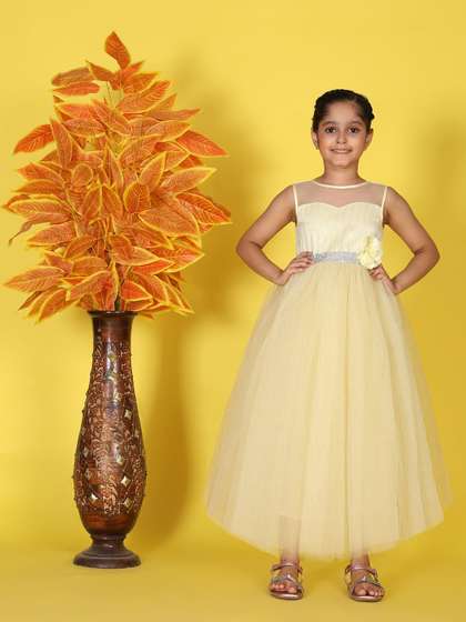 Toy Balloon kids Girls
                    Net Fit & Flare Maxi Dress
