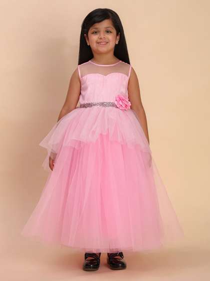 Toy Balloon kids Girls
                    Sleeveless Net Fit & Flare Maxi Dress