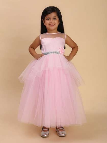Toy Balloon kids Girls
                    Embellished Round Neck Sequined Fit & Flare Maxi
                    Dress