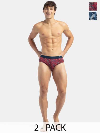 Jockey Pack Of 2
                        Super Combed Cotton Abstract Printed Briefs
                        US52-0205-NV-KR