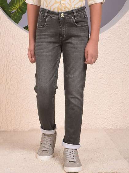 Crimsoune Club Boys Slim
                    Fit Mid-Rise Heavy Fade Stretchable Jeans