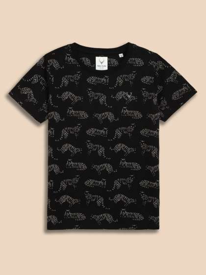 Allen Solly Junior Boys
                    Conversational Printed Round Neck Cotton T-shirt