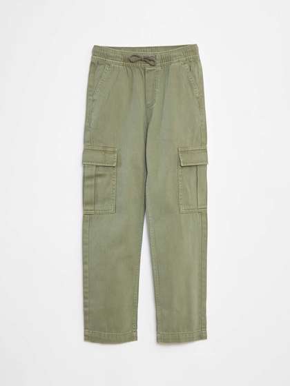 KIABI Boys Regular Fit
                    Mid-Rise Cotton Cargos Trouser