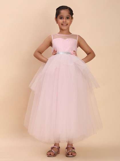 Toy Balloon kids Girls
                    Embellished Tulle Peplum Maxi Dress