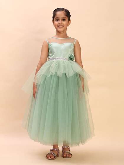 Toy Balloon kids Girls
                    Embellished Tulle Fit & Flare Maxi Dress