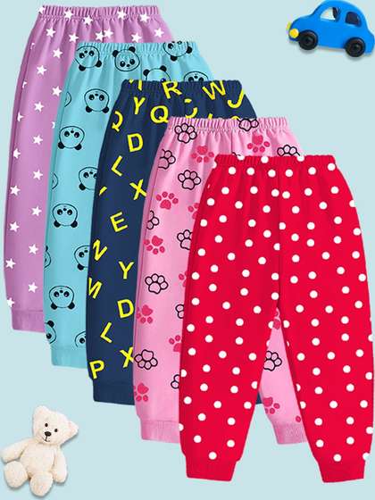 YK Girls Pack of 5
                      Multicolor Regular Fit Pyjamas