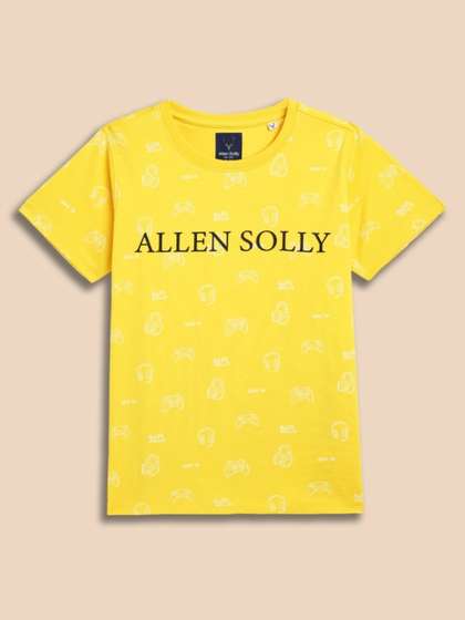 Allen Solly Junior
                      Boys Abstract Printed Round Neck Cotton T-shirt
