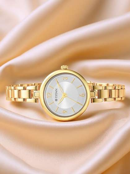 Price History of Titan Women Brass Dial Watch from Myntra