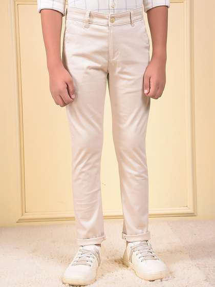 Crimsoune Club Boys Slim
                    Fit Chinos Mid-Rise Trousers