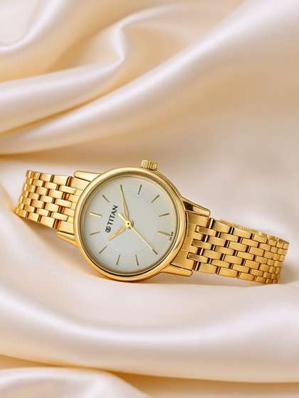 Titan Quartz Analog
                      With White Dial Watch For Women - Nt2593ym02