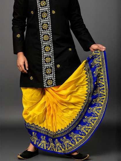 AMIT ONLINE Men
                      Printed Mour Puccho Dhoti