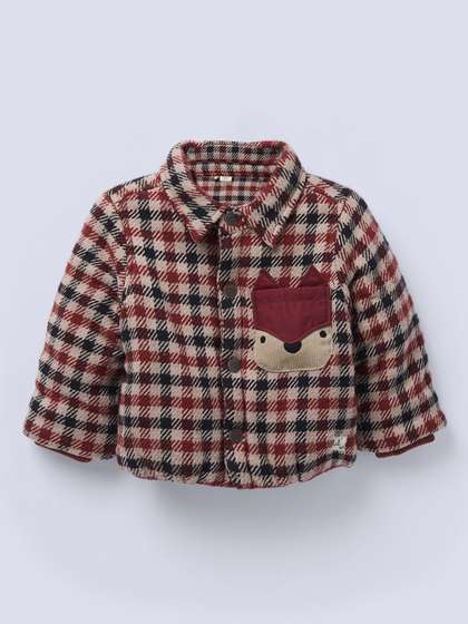 Ed-a-Mamma Boys Checked
                    Open Front Cotton Jacket