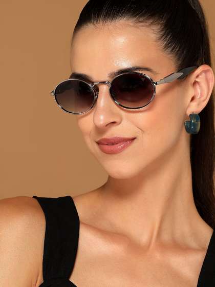 Voyage Women Oval
                      Sunglasses with UV Protected Lens A3173WMG6891