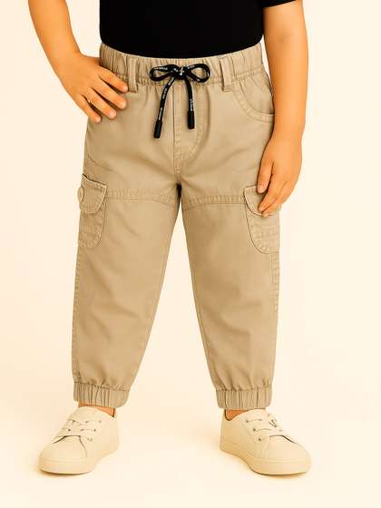 Wish Karo Boys Cotton
                    Mid-Rise Jogger Jeans