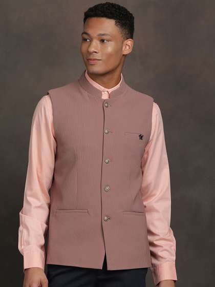 Turtle Men Mandarin
                        Collar Nehru Jackets