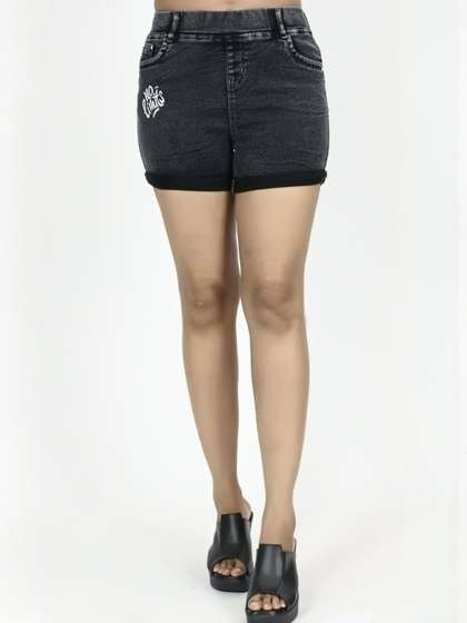 Sunday Casual Girls Slim Fit Denim Shorts