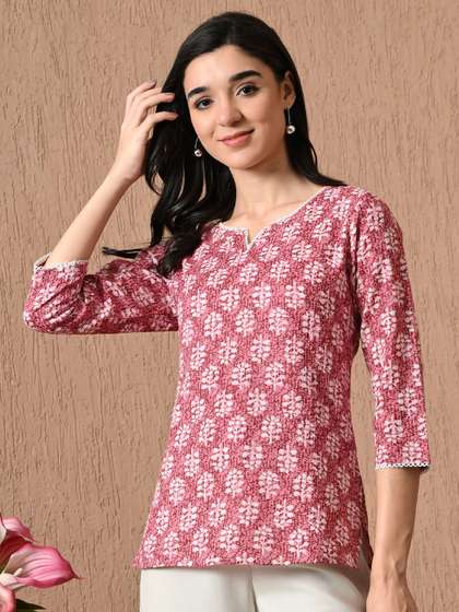 Anouk Rustic Women
                        Floral Printed Pure Cotton Kurti