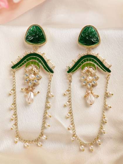 KARATCART Gold-Plated Drop Earrings