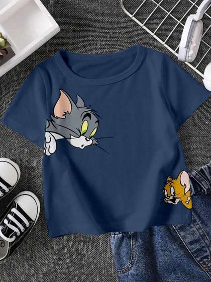 FIONAA TRENDZ Kids Tom
                    & Jerry Print Pure Cotton T-Shirt