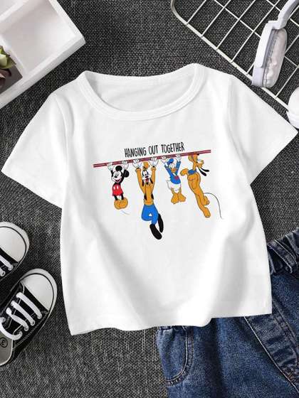 FIONAA TRENDZ Kids
                    Hanging Out Together Printed Cotton T-shirt
