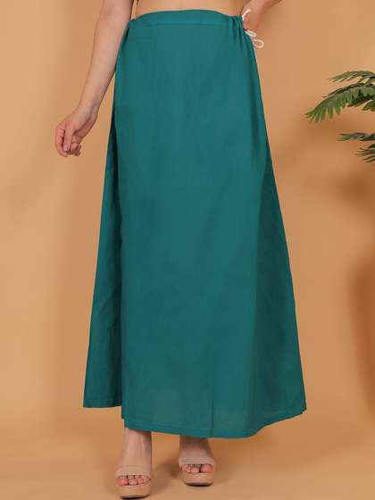 Mytrendzs Women Teal
                        Green Solid Cotton Ankle Length Shapewear