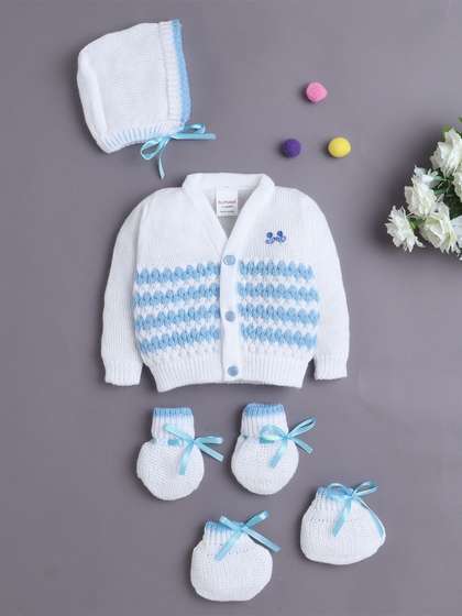 BUMZEE Infant Girls
                      Sweater With Cap & Socks
