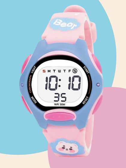 Otage Unisex Kids
                      Printed Dial & Textured Straps Digital Multi
                      Function Watch 8207-Pink