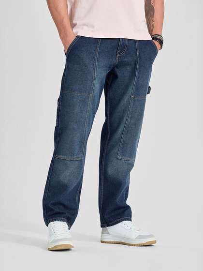 Price History of Snitch Men Mid-Rise Baggy Jeans from Myntra
