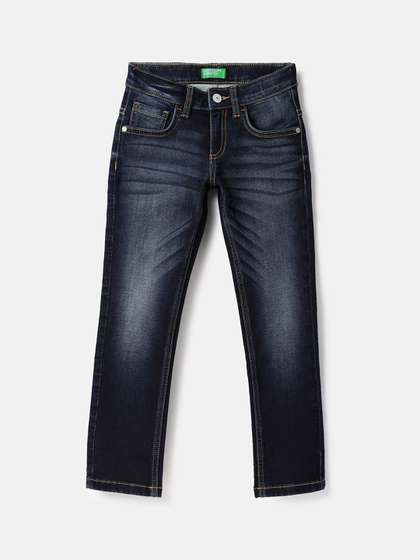 United Colors of
                    Benetton Boys Slim Fit Mid-Rise Cotton Stretchable
                    Jeans