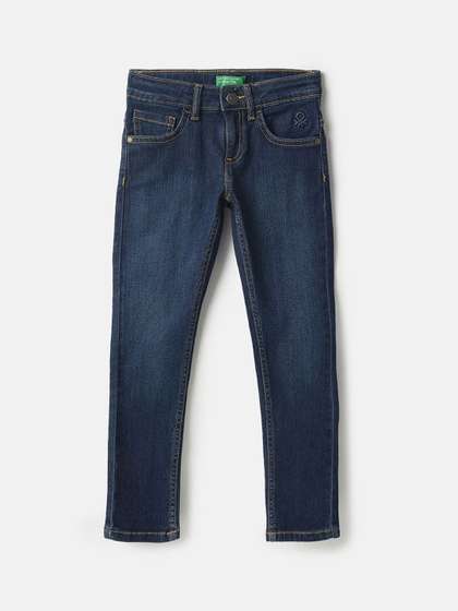 United Colors of
                    Benetton Boys Slim Fit Mid-Rise Light Fade
                    Stretchable Jeans