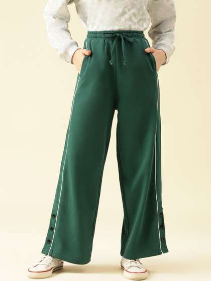 Lil Tomatoes Girls Green
                    Cotton Looper Trackpant