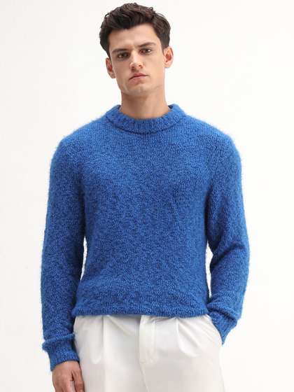RARE RABBIT Men
                        Round Neck Pullover Sweater