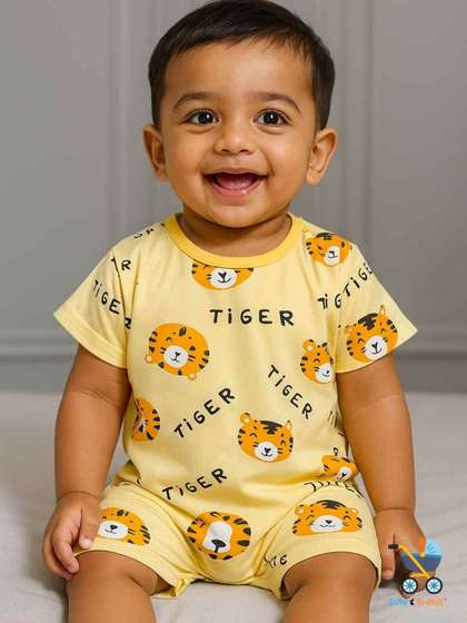 Sun & Shine Baby
                    Tiger Cotton Animal Print Romper