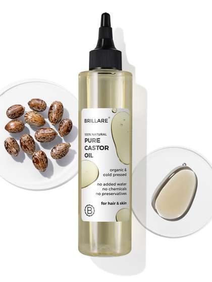 BRILLARE 100% Pure
                      Cold-Pressed Castor Oil for Hair & Skin 200ml
