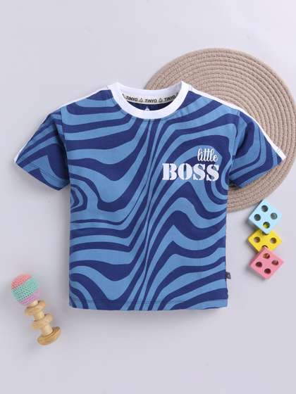 YK X Tinyo Boys Printed
                    Pure Cotton T-shirt