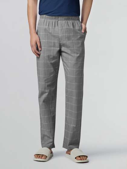 XYXX Checked Mid
                        Rise Lounge Pants