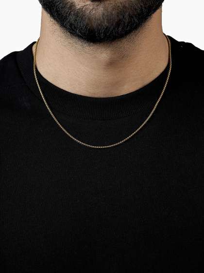 SWASHAA Men
                      Gold-Plated Stainless Steel Chain