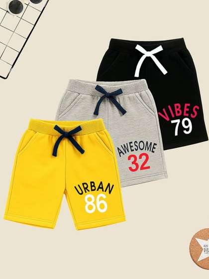 YK Boys Boys Pack of 3
                    Printed Shorts