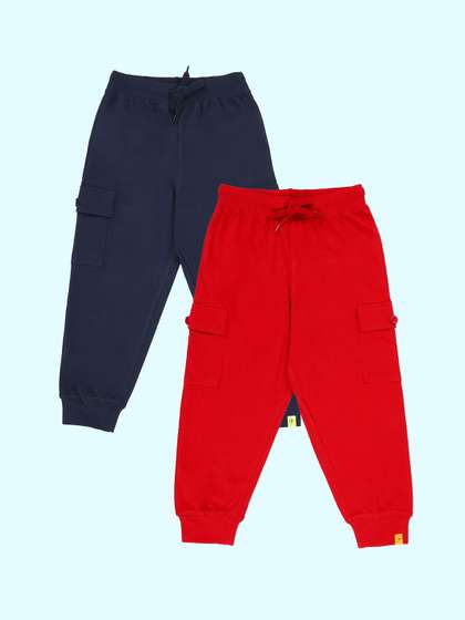 KiddoPanti Boys Pack Of
                    2 Pure Cotton Joggers