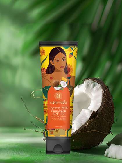 ASHPVEDA Coconut
                        Milk Sunscreen SPF 50- 50 ml
