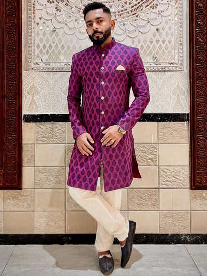 KISAH Ethnic Motifs
                        Indowestern Sherwani Set