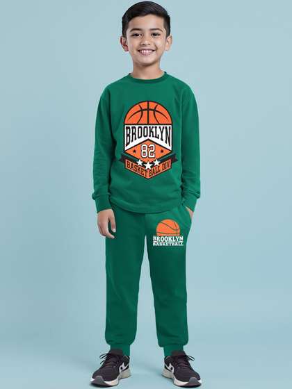 HERE&NOW Boys
                    Printed T-shirt With Track Pant