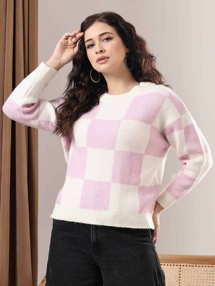 Stylecast X Kotty
                        Women Checked Printed Pullover