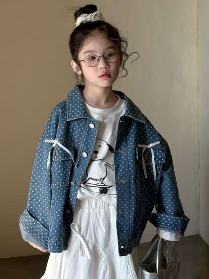 LULU & SKY Girls Cotton Denim Jacket
