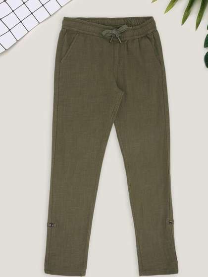 Pantaloons Junior Boys
                      Regular Fit Mid-Rise Pure Cotton Trouser