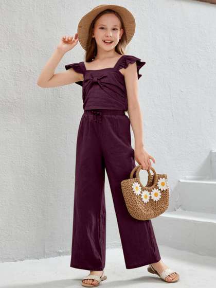 BLOOD PANTHER Girls
                    Cotton Basic Jumpsuit