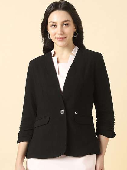 Allen Solly Woman
                          Shawl Collar Sigle Breasted Blazer