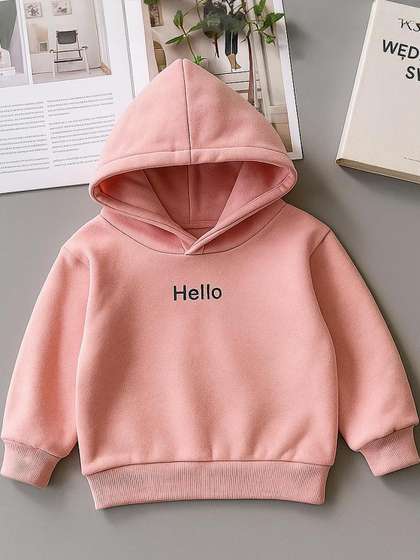 Lil.snuggles Kids Unisex
                    Pink Winter Sweatshirt with Fleece Lining