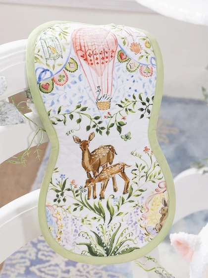 THE BABY TRUNK Infants
                    Deer Printed Cotton Bib