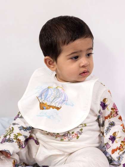 THE BABY TRUNK Kids
                    Infant Egyptian Cotton Ele's Print Bib